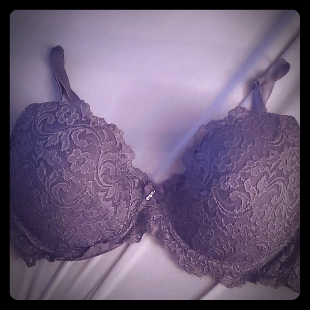 Smart and Sexy Gray Lace Bra